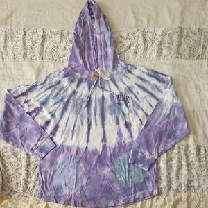 PINK Victoria's Secret - Large Purple Tie-Dye Hoodie - LENGTH 28"